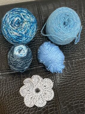 Assorted Sock Weight / Fingering Weight Blues Multi-Tone -Versatile Craft Skeins